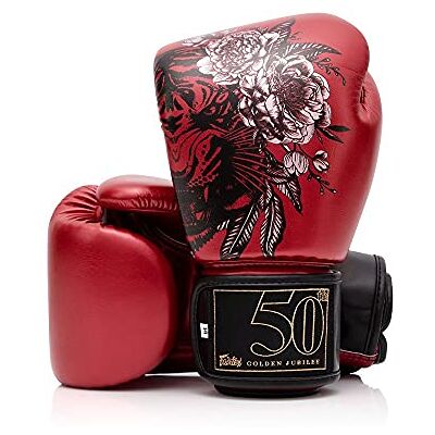 Guantoni Muay Thai Fairtex Golden Jubilee Rosso 12 Oz - Publicité Guantoni Muay Thai Fairtex Golden Jubilee Rosso 12 Oz - Publicité