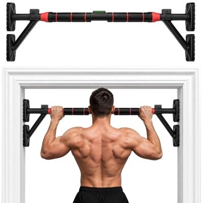Relaxdays Barre de traction pour porte, extensible 87–100 cm, acier noir 150 kg, fixation sans perçage - Publicité Relaxdays Barre de traction pour porte, extensible 87–100 cm, acier noir 150 kg, fixation sans perçage - Publicité