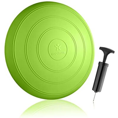 BODYMATE Coussin d'équilibre COMFORT Ø33cm + Pompe incluse Coussin gonflable pour Core training, fitness, rééducation VERT - Publicité BODYMATE Coussin d'équilibre COMFORT Ø33cm + Pompe incluse Coussin gonflable pour Core training, fitness, rééducation VERT - Publicité