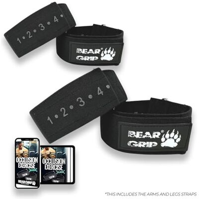 Bear Grip Bandes d’entraînement par occlusion vasculaire - Publicité Bear Grip Bandes d’entraînement par occlusion vasculaire - Publicité