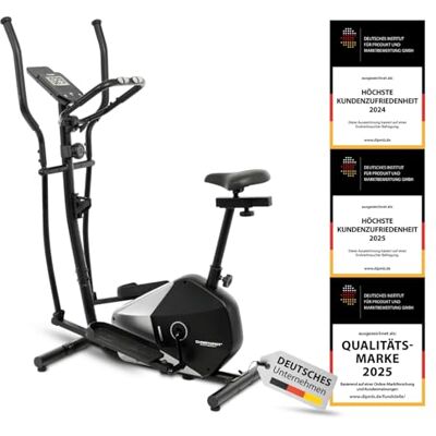 Christopeit Vélo elliptique CT 6 – vélo elliptique et vélo d'appartement 2 en 1, frein magnétique de 7 kg, 8 niveaux de résistance, capteurs de pouls manuels, support pour tablette/smartphone, jusqu'à - Publicité Christopeit Vélo elliptique CT 6 – vélo elliptique et vélo d'appartement 2 en 1, frein magnétique de 7 kg, 8 niveaux de résistance, capteurs de pouls manuels, support pour tablette/smartphone, jusqu'à - Publicité