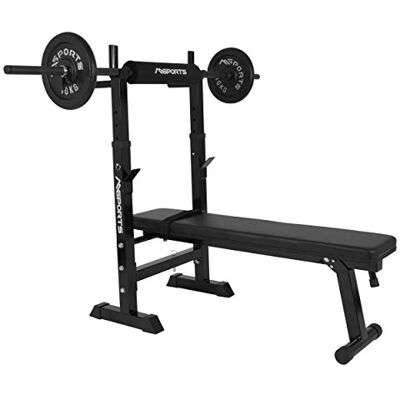 MSPORTS Banc de musculation professionnel pliable Pour barres d'haltères jusqu'à 200 kg - Publicité MSPORTS Banc de musculation professionnel pliable Pour barres d'haltères jusqu'à 200 kg - Publicité