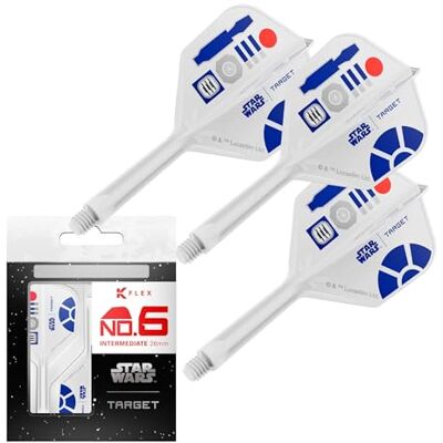 Target Darts Star Wars R2-D2 K Flex Ailettes et Tiges de Fléchettes Intégrées R2D2 Lot de 3 K-Flex, N° 2 et N° 6 Court, Intermédiaire et Moyen K-Flex Accessoires - Publicité Target Darts Star Wars R2-D2 K Flex Ailettes et Tiges de Fléchettes Intégrées R2D2 Lot de 3 K-Flex, N° 2 et N° 6 Court, Intermédiaire et Moyen K-Flex Accessoires - Publicité