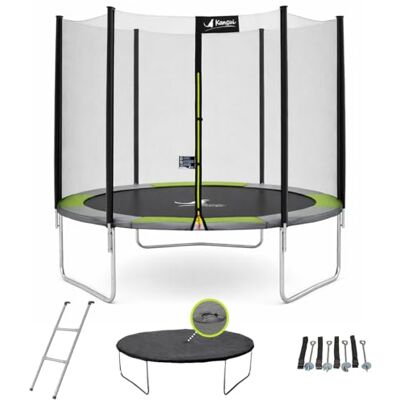 Kangui Trampoline Rond avec Filet de sécurité, échelle, bâche et kit d'ancrage Vert Ø250 Ø300 Ø360 Ø430cm RALLI - Publicité Kangui Trampoline Rond avec Filet de sécurité, échelle, bâche et kit d'ancrage Vert Ø250 Ø300 Ø360 Ø430cm RALLI - Publicité