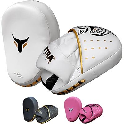 Mytra Fusion Cibles d’entraînement – Cibles MMA Muay Thai Coussins de Frappe pour l’entraînement de Combat et d’Arts Martiaux (White) - Publicité Mytra Fusion Cibles d’entraînement – Cibles MMA Muay Thai Coussins de Frappe pour l’entraînement de Combat et d’Arts Martiaux (White) - Publicité