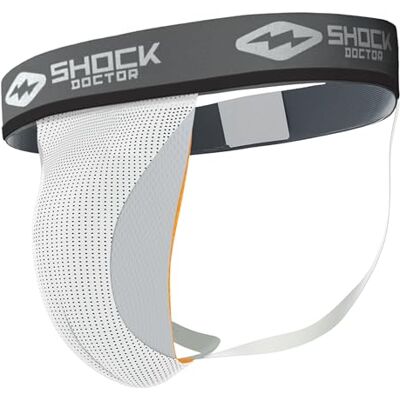 Shock Doctor 218 Suspensoir (slip) pour coquille de protection (divers modèles compatibles) Blanc - Publicité Shock Doctor 218 Suspensoir (slip) pour coquille de protection (divers modèles compatibles) Blanc - Publicité