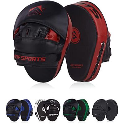 AQF Pattes d'Ours Boxe, Gant de Taekwondo, Pao, Entraînement de Sport de Combat, Mitaines en Cuir Synthétique Avec Sangle Ajustable, Bouclier Courbe Pads Paire Pour Muay Thai & MMA (Rouge) - Publicité AQF Pattes d'Ours Boxe, Gant de Taekwondo, Pao, Entraînement de Sport de Combat, Mitaines en Cuir Synthétique Avec Sangle Ajustable, Bouclier Courbe Pads Paire Pour Muay Thai & MMA (Rouge) - Publicité