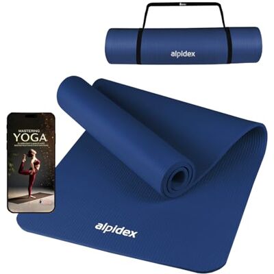 ALPIDEX Tapis Yoga 183x60x0,8cm Antidérapant Pilates Sport Gym Fitness Bleu - Publicité ALPIDEX Tapis Yoga 183x60x0,8cm Antidérapant Pilates Sport Gym Fitness Bleu - Publicité