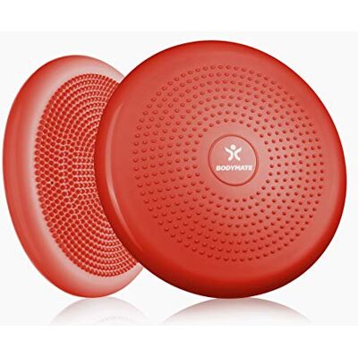 BODYMATE Coussin d'assise ballon avec pompe rouge poivré de 34 cm de diamètre Coussin d'équilibre, coussin d'air, coussin d'équilibre, coussin à picots Entraînement du cœur, du fitness, de la - Publicité BODYMATE Coussin d'assise ballon avec pompe rouge poivré de 34 cm de diamètre Coussin d'équilibre, coussin d'air, coussin d'équilibre, coussin à picots Entraînement du cœur, du fitness, de la - Publicité