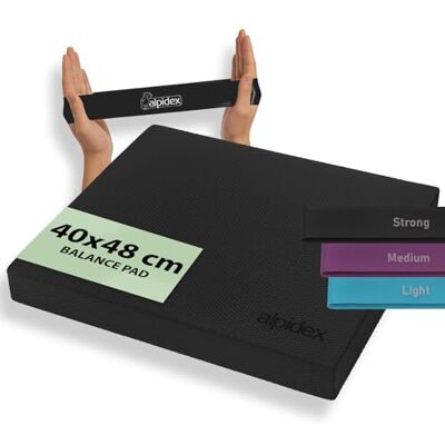 ALPIDEX Balance Pad Tapis D'équilibre Bandes Fitness Coussin Équilibre Mousse Pilates Yoga Gym, Black, 48x40x6 cm - Publicité ALPIDEX Balance Pad Tapis D'équilibre Bandes Fitness Coussin Équilibre Mousse Pilates Yoga Gym, Black, 48x40x6 cm - Publicité
