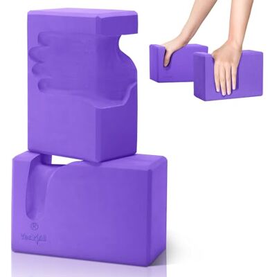 Yes4All Lot de 2 blocs de yoga push-up, équipement de soutien de poignet confortable pour femmes, hommes, débutants, brique en mousse EVA pour adhérence, force, équilibre, fitness et exercice - Publicité Yes4All Lot de 2 blocs de yoga push-up, équipement de soutien de poignet confortable pour femmes, hommes, débutants, brique en mousse EVA pour adhérence, force, équilibre, fitness et exercice - Publicité