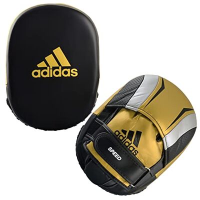 Adidas Speed Micro Air Focus Mitts – pour la boxe, le kickboxing, le coaching, l'entraînement – Pour homme, femme, unisexe – Noir/rouge/rouge/rouge/rouge/blanc – Taille standard (STD, noir/or/argent) - Publicité Adidas Speed Micro Air Focus Mitts – pour la boxe, le kickboxing, le coaching, l'entraînement – Pour homme, femme, unisexe – Noir/rouge/rouge/rouge/rouge/blanc – Taille standard (STD, noir/or/argent) - Publicité