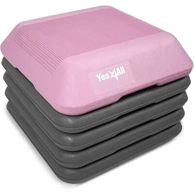 Yes4All Aerobic Stepper Marche d'exercice avec 3 Hauteur réglable 10cm 15cm 20cm Plateforme de marche Stepper de fitness pour la maison et le gymnase, aérobic, cardio, poids et haltères, yoga - Publicité Yes4All Aerobic Stepper Marche d'exercice avec 3 Hauteur réglable 10cm 15cm 20cm Plateforme de marche Stepper de fitness pour la maison et le gymnase, aérobic, cardio, poids et haltères, yoga - Publicité