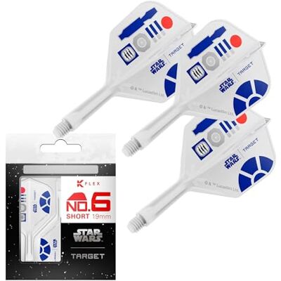 Target Darts Star Wars R2-D2 K Flex Ailettes et Tiges de Fléchettes Intégrées R2D2 Lot de 3 K-Flex, N° 2 et N° 6 Court, Intermédiaire et Moyen K-Flex Accessoires - Publicité Target Darts Star Wars R2-D2 K Flex Ailettes et Tiges de Fléchettes Intégrées R2D2 Lot de 3 K-Flex, N° 2 et N° 6 Court, Intermédiaire et Moyen K-Flex Accessoires - Publicité