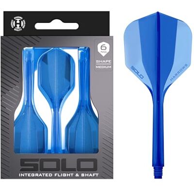 Harrows Solo Système intégré de vol et d'arbre – 3 ailettes moulées et arbres – Construction monobloc Aero Core – Design fixe à 90° pour plus de stabilité – Bleu moyen - Publicité Harrows Solo Système intégré de vol et d'arbre – 3 ailettes moulées et arbres – Construction monobloc Aero Core – Design fixe à 90° pour plus de stabilité – Bleu moyen - Publicité