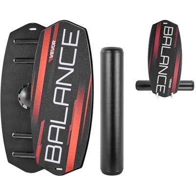 VEVOR Planche d'Équilibre, Planche à Rouleau Hauteur Réglable 3 Niveaux, pour Fitness Tronc Entraînement Équilibrage Surf Proprioception, Simulateur de Surf en Bois, avec Butées Magnétiques et Support - Publicité VEVOR Planche d'Équilibre, Planche à Rouleau Hauteur Réglable 3 Niveaux, pour Fitness Tronc Entraînement Équilibrage Surf Proprioception, Simulateur de Surf en Bois, avec Butées Magnétiques et Support - Publicité