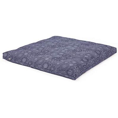 Bodhi Zabuton Tapis de méditation Collection Maharaja Tapis de yoga à motifs avec housse lavable en 00 % coton Coussin de méditation Dimensions : 80 x 80 x 6 cm (bleu foncé/mandala) - Publicité Bodhi Zabuton Tapis de méditation Collection Maharaja Tapis de yoga à motifs avec housse lavable en 00 % coton Coussin de méditation Dimensions : 80 x 80 x 6 cm (bleu foncé/mandala) - Publicité