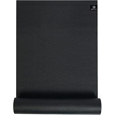 Yoga Studio Tapis de yoga collant, résistant aux déchirures, antidérapant, pour l'entraînement, le fitness, le yoga, le pilates, 183 cm x 61 cm x 6 mm (noir) - Publicité Yoga Studio Tapis de yoga collant, résistant aux déchirures, antidérapant, pour l'entraînement, le fitness, le yoga, le pilates, 183 cm x 61 cm x 6 mm (noir) - Publicité
