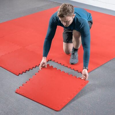 FORZA Tapis de Sol de Salle de Sport Emboîtables Dalles de 60 cm² Rembourrage en Mousse EVA Matériel de Fitness pour Plus de Protection - Publicité FORZA Tapis de Sol de Salle de Sport Emboîtables Dalles de 60 cm² Rembourrage en Mousse EVA Matériel de Fitness pour Plus de Protection - Publicité