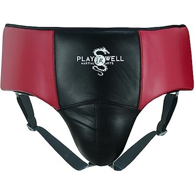 Playwell Boxing Leather Pro Protège-aine anti-crevaison Noir/bordeaux Taille L - Publicité Playwell Boxing Leather Pro Protège-aine anti-crevaison Noir/bordeaux Taille L - Publicité