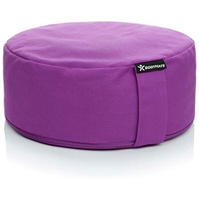 BODYMATE Coussin de méditation & Yoga (zafu) H13cm Ø31cm Rembourrage en Coques de Sarrasin, Housse en Coton Lavable en Machine Divers Coloris - Publicité BODYMATE Coussin de méditation & Yoga (zafu) H13cm Ø31cm Rembourrage en Coques de Sarrasin, Housse en Coton Lavable en Machine Divers Coloris - Publicité