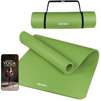 ALPIDEX Tapis Yoga Épais 1,5cm 190x100cm Antidérapant Sport Gym Mat Vert - Publicité ALPIDEX Tapis Yoga Épais 1,5cm 190x100cm Antidérapant Sport Gym Mat Vert - Publicité