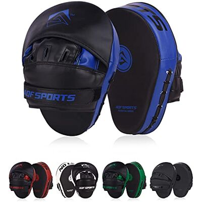 AQF Pattes d'ours Boxe,Taekwondo Gant de Boxe Cible, Pao Boxe, Entraînement de Sport de Combat Mitaines Cuir Synthétique avec Ajustable Sangle, Bouclier Courbe Pads Paire De Muay Thai & MMA (Bleu) - Publicité AQF Pattes d'ours Boxe,Taekwondo Gant de Boxe Cible, Pao Boxe, Entraînement de Sport de Combat Mitaines Cuir Synthétique avec Ajustable Sangle, Bouclier Courbe Pads Paire De Muay Thai & MMA (Bleu) - Publicité