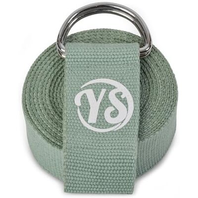 Yoga Studio Sangle de yoga, 2,5 m, extra longue, durable, en coton bio réglable, anneau en D, pour exercice, pilates, danse, entraînement, gym, physiothérapie – Vert sauge - Publicité Yoga Studio Sangle de yoga, 2,5 m, extra longue, durable, en coton bio réglable, anneau en D, pour exercice, pilates, danse, entraînement, gym, physiothérapie – Vert sauge - Publicité