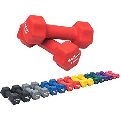 Bad Company Haltères néoprène 0,5kg à 5kg en Couleur I Petit haltère caoutchouté pour Fitness, Gymnastique, aérobic à la Maison I Haltères Courts de Gymnastique à Domicile pour Femmes et Hommes - Publicité Bad Company Haltères néoprène 0,5kg à 5kg en Couleur I Petit haltère caoutchouté pour Fitness, Gymnastique, aérobic à la Maison I Haltères Courts de Gymnastique à Domicile pour Femmes et Hommes - Publicité