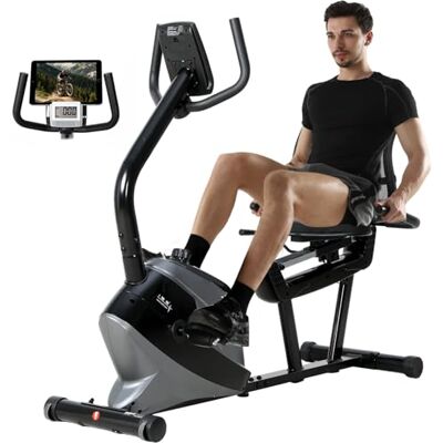 ISE Vélo d appartement Semi Allongé Magnétique 8 Niveaux Résistance, Velo d appartement Dossier Réglable Ergonomie, Impulsion/Ecran LCD, Velo Appartement Semi-Allongé Volant Silencieux, Maison/Bureau - Publicité ISE Vélo d appartement Semi Allongé Magnétique 8 Niveaux Résistance, Velo d appartement Dossier Réglable Ergonomie, Impulsion/Ecran LCD, Velo Appartement Semi-Allongé Volant Silencieux, Maison/Bureau - Publicité