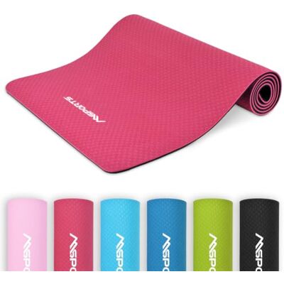 MSPORTS Tapis de gymnastique Yoga Premium avec poster d'exercices 183 x 61 x 0,8 cm Doux pour la peau – Sans phtalates - Publicité MSPORTS Tapis de gymnastique Yoga Premium avec poster d'exercices 183 x 61 x 0,8 cm Doux pour la peau – Sans phtalates - Publicité