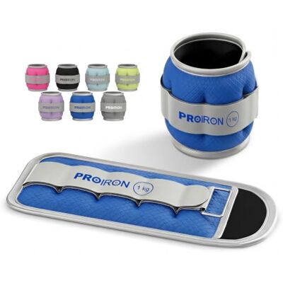 PROIRON - Ensemble de poids de cheville - 2 x 1 kg - Bleu - Équipement de fitness - Publicité PROIRON - Ensemble de poids de cheville - 2 x 1 kg - Bleu - Équipement de fitness - Publicité
