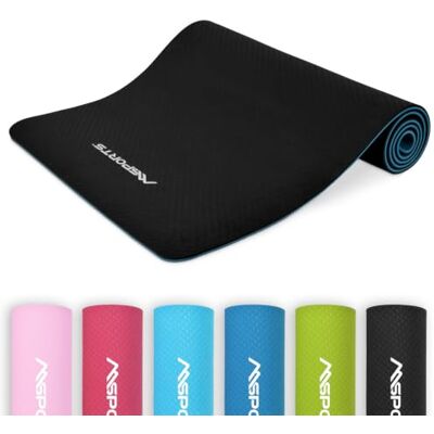 MSPORTS Tapis de gymnastique Yoga Premium avec poster d'exercices 183 x 61 x 0,8 cm Doux pour la peau – Sans phtalates - Publicité MSPORTS Tapis de gymnastique Yoga Premium avec poster d'exercices 183 x 61 x 0,8 cm Doux pour la peau – Sans phtalates - Publicité