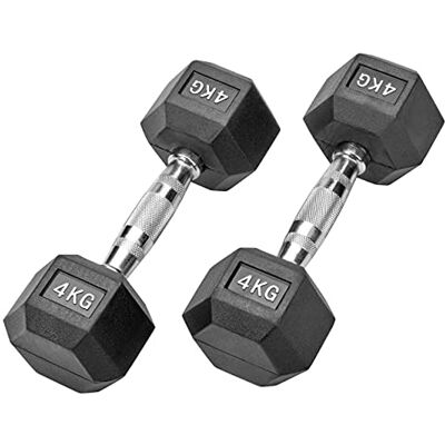 Bad Company Haltères hexagonales en caoutchouc noir Haltères courtes caoutchoutées pour aérobic, gymnastique et fitness - Publicité Bad Company Haltères hexagonales en caoutchouc noir Haltères courtes caoutchoutées pour aérobic, gymnastique et fitness - Publicité