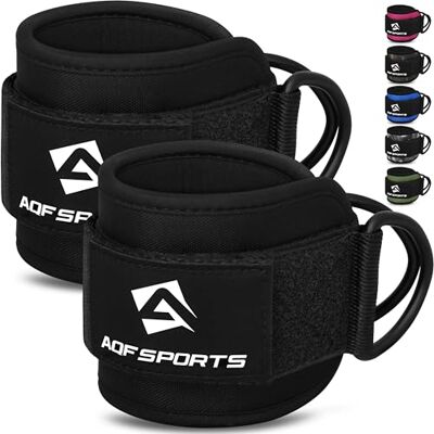 AQF Sangle de Cheville Musculation, Double Anneau D Réglable Ankle Straps pour Machine à Câble, Entraînement Jambes, Accessoires Fitness Hommes Femmes Exercices de Traction - Publicité AQF Sangle de Cheville Musculation, Double Anneau D Réglable Ankle Straps pour Machine à Câble, Entraînement Jambes, Accessoires Fitness Hommes Femmes Exercices de Traction - Publicité