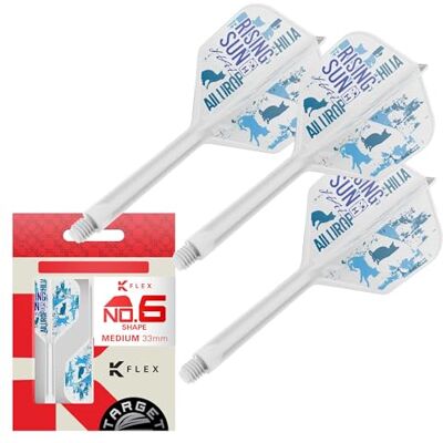 Target Darts Target Japan Rising Sun K Flex Fléchette Vols et Arbres Système, N° 6 Lot de 3 Kflex Tout en Un Vol, Haruki Muramatsu Accessoires K-Flex Fléchettes Tige Moyen - Publicité Target Darts Target Japan Rising Sun K Flex Fléchette Vols et Arbres Système, N° 6 Lot de 3 Kflex Tout en Un Vol, Haruki Muramatsu Accessoires K-Flex Fléchettes Tige Moyen - Publicité