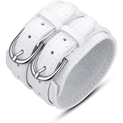 Generic Bracelet en Cuir pour Femme Vintage Véritable Cuir Bracelets Tressés,Charme Grand Large Ceinture Double Boucle Bracelets Bracelet Amitié Blanc Personnalité Cadeau De Noël pour Les Hommes Femmes - Publicité Generic Bracelet en Cuir pour Femme Vintage Véritable Cuir Bracelets Tressés,Charme Grand Large Ceinture Double Boucle Bracelets Bracelet Amitié Blanc Personnalité Cadeau De Noël pour Les Hommes Femmes - Publicité