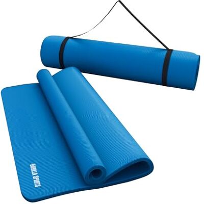 Gorilla Sports Tapis en mousse pour le sport à domicile Mixte Tapis antidérapant et résistant à l’abrasion, enroulable avec 2 sangles, disponible en 190 x 60 ou 190 x 100 cm - Publicité Gorilla Sports Tapis en mousse pour le sport à domicile Mixte Tapis antidérapant et résistant à l’abrasion, enroulable avec 2 sangles, disponible en 190 x 60 ou 190 x 100 cm - Publicité