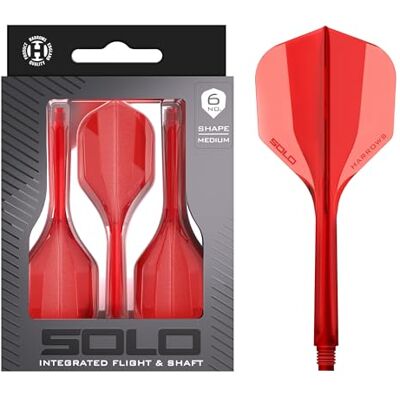 Harrows Solo Système intégré d'ailettes et de tiges – 3 ailettes et tiges moulées – Construction Aero Core monobloc – Design fixe à 90° pour plus de stabilité (rouge, moyen) - Publicité Harrows Solo Système intégré d'ailettes et de tiges – 3 ailettes et tiges moulées – Construction Aero Core monobloc – Design fixe à 90° pour plus de stabilité (rouge, moyen) - Publicité