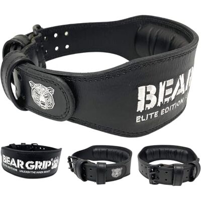 BEAR GRIP Power Belt Elite Edition Premium Double Pong Ceinture d'haltérophilie - Publicité BEAR GRIP Power Belt Elite Edition Premium Double Pong Ceinture d'haltérophilie - Publicité