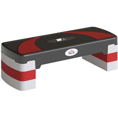 HOMCOM Stepper Fitness Aerobic 80 x 31 x 20 cm Noir Aosom.fr x FFHandball, Hauteur Réglable 10/15/20 cm, Surface Antiderapante, en Plastique - Publicité HOMCOM Stepper Fitness Aerobic 80 x 31 x 20 cm Noir Aosom.fr x FFHandball, Hauteur Réglable 10/15/20 cm, Surface Antiderapante, en Plastique - Publicité