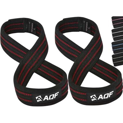 AQF Figure 8 Sangle De Tirage Musculation, Anti Slip Sangle Poignet Musculation Pour Haltérophilie, Soulevé De Terre, Heavy Duty Gym Lifting Straps, Ideal Sangle Levage Musculation (Noir et Rouge, M) - Publicité AQF Figure 8 Sangle De Tirage Musculation, Anti Slip Sangle Poignet Musculation Pour Haltérophilie, Soulevé De Terre, Heavy Duty Gym Lifting Straps, Ideal Sangle Levage Musculation (Noir et Rouge, M) - Publicité