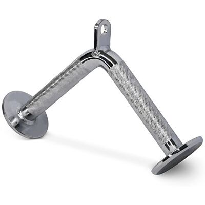 Yes4All LAT Attache de câble Barre de presse pour triceps avec poignée moletée diamantée, supporte jusqu'à 400 kg (Chrome Barre en forme de V) - Publicité Yes4All LAT Attache de câble Barre de presse pour triceps avec poignée moletée diamantée, supporte jusqu'à 400 kg (Chrome Barre en forme de V) - Publicité