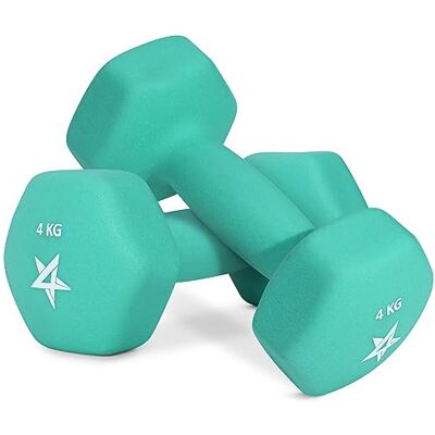 Yes4All Paire de haltères en néoprène 4 kg Poids de la main Pour la maison, la gym, le fitness Bleu sarcelle - Publicité Yes4All Paire de haltères en néoprène 4 kg Poids de la main Pour la maison, la gym, le fitness Bleu sarcelle - Publicité