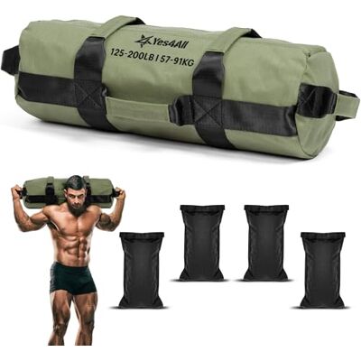 Yes4All sacs de sable pour l'entraînement, sacs de sable réglables non remplis pour la musculation avec poignées, plusieurs couleurs et tailles 2,3 kg 90 kg - Publicité Yes4All sacs de sable pour l'entraînement, sacs de sable réglables non remplis pour la musculation avec poignées, plusieurs couleurs et tailles 2,3 kg 90 kg - Publicité