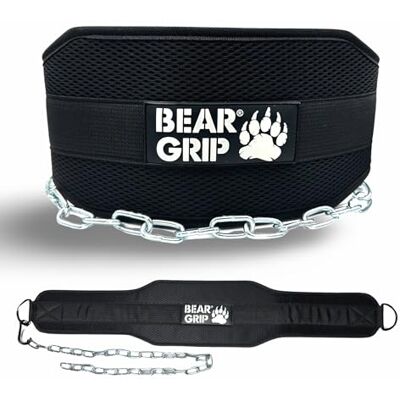 Bear Grip Ceinture lestée pour musculation et musculation - Publicité Bear Grip Ceinture lestée pour musculation et musculation - Publicité