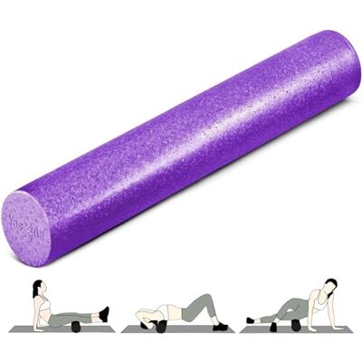 Yes4All Rouleau en mousse ronde en EPP haute densité pour le dos, rouleau de massage pour yoga, pilates et étirements 30, 45, 60, 90 cm - Publicité Yes4All Rouleau en mousse ronde en EPP haute densité pour le dos, rouleau de massage pour yoga, pilates et étirements 30, 45, 60, 90 cm - Publicité