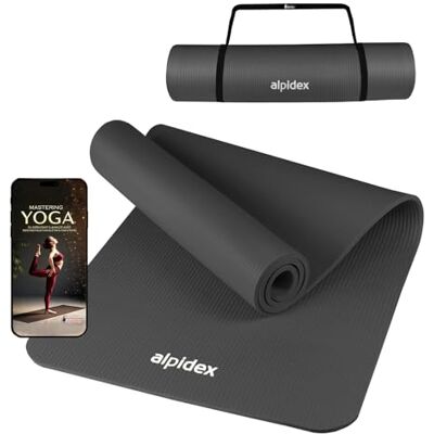 ALPIDEX Tapis Yoga 183x60x0,8cm Antidérapant Pilates Sport Gym Anthracite - Publicité ALPIDEX Tapis Yoga 183x60x0,8cm Antidérapant Pilates Sport Gym Anthracite - Publicité