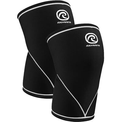 Rehband Classic V-Knee-Sleeve 7 mm pour l'haltérophilie, genouillère de powerlifting grade compétition, manchon de compression pour CrossFit, squats et gym, Couleur:Noir 1 Paire, Taille:XXL - Publicité Rehband Classic V-Knee-Sleeve 7 mm pour l'haltérophilie, genouillère de powerlifting grade compétition, manchon de compression pour CrossFit, squats et gym, Couleur:Noir 1 Paire, Taille:XXL - Publicité