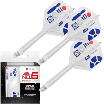 Target Darts Star Wars R2-D2 K Flex Ailettes et Tiges de Fléchettes Intégrées R2D2 Lot de 3 K-Flex, N° 2 et N° 6 Court, Intermédiaire et Moyen K-Flex Accessoires - Publicité Target Darts Star Wars R2-D2 K Flex Ailettes et Tiges de Fléchettes Intégrées R2D2 Lot de 3 K-Flex, N° 2 et N° 6 Court, Intermédiaire et Moyen K-Flex Accessoires - Publicité
